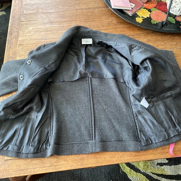 Akris Punto Wool Blazer gray black tweed size 8 - Picture 11 of 14